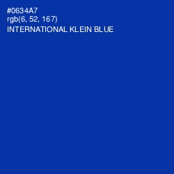 #0634A7 - International Klein Blue Color Image